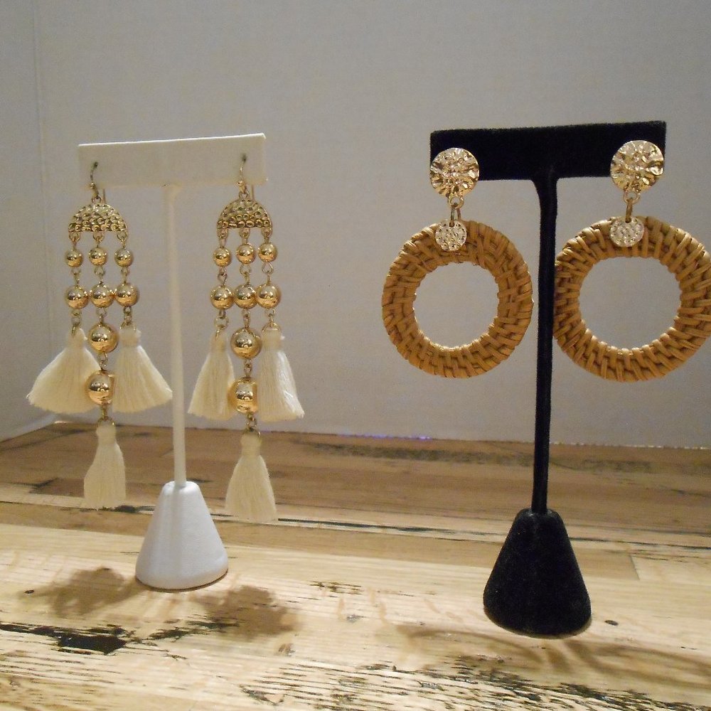 Tassel Earrings And Boho Woven Earrings
